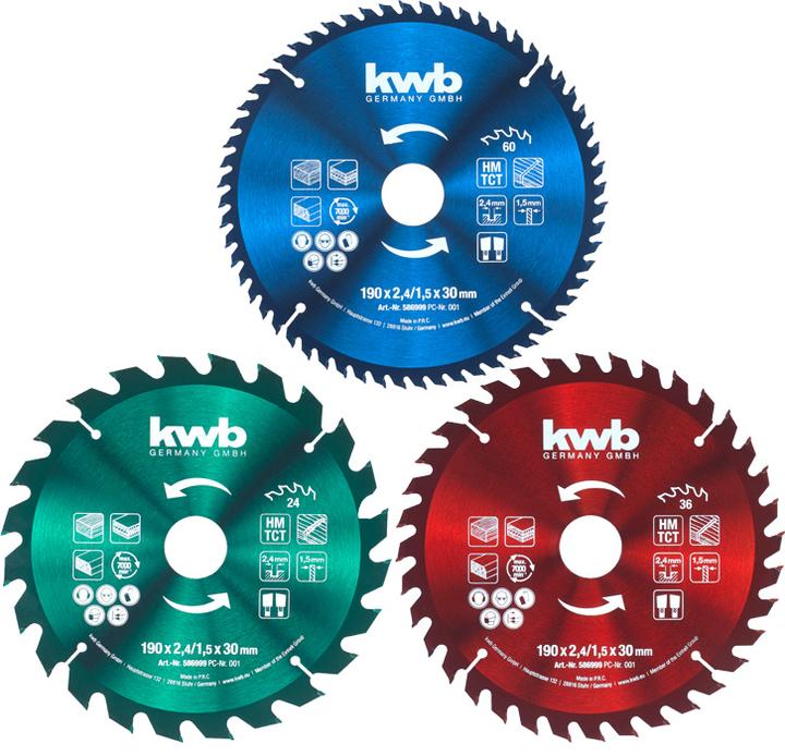 kwb 586995 Cirkelzaagbladset 190 x 30 mm 1 st.