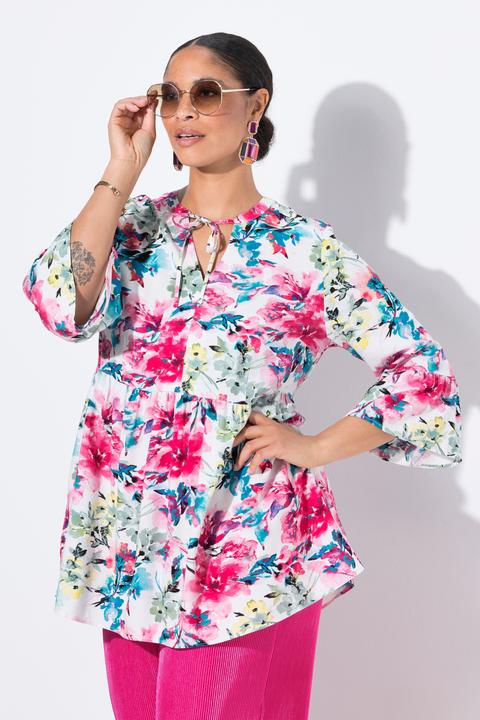 Produktbild Miamoda Bluse, A-Linie, Blumenmuster, Volants (48)