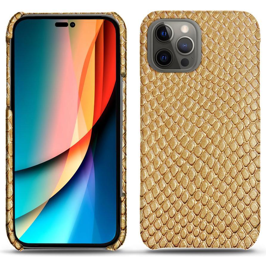 Noreve Lederschutzhülle (Apple iPhone 14 Pro), Smartphone Hülle, Beige
