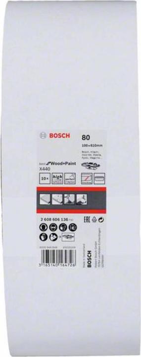 Actual product image Bosch Professional Zubehör PRO X440 sanding belt, 100 x 610 mm, G80 (80)