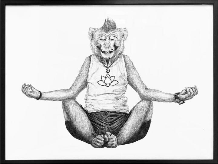 Produktbild Trenddeko Monkey Yoga (100 x 80 cm)