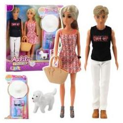 Lean Toys Anlily Puppen, Mädchen mit Junge und Zubehör
