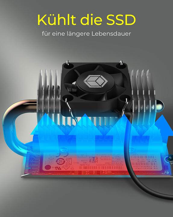 Actual product image Icy Box Kühlkörper IcyBox SSD M.2 schwengbar