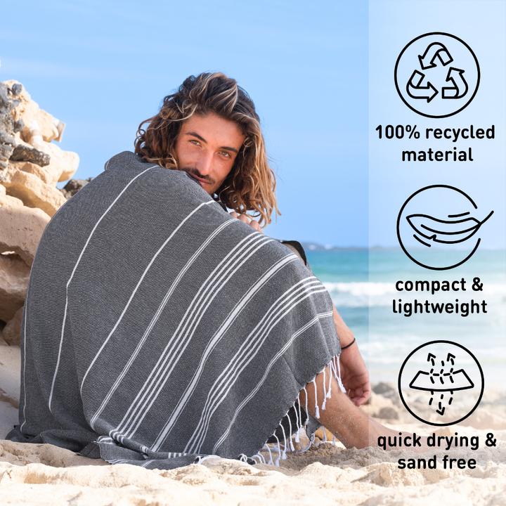 Actual product image Fit-Flip Hamamtuch Baumwolle Recycelt 100x200cm (100 x 200 cm)