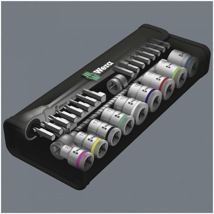 Produktbild Wera 8100 SB 7 Zyklop Metal-Knarrensatz (19 mm, 8 mm, 10  mm, 14 mm, 18 mm, 11 mm, 12 mm, 17 mm, 15 mm, 13 mm, 9 mm, 16 mm)