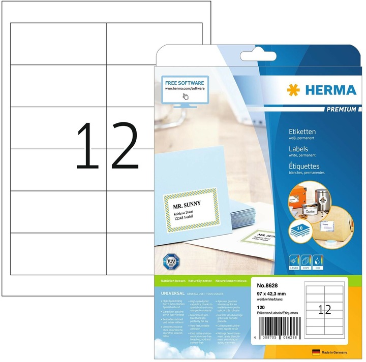 Produktbild Herma Universal Etiketten A4