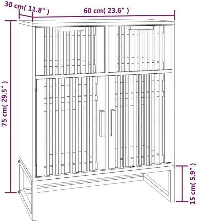 Produktbild vidaXL Dalton (60 x 30 x 75 cm)