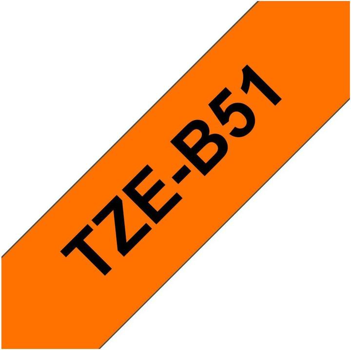 Produktbild Brother TZB51 24 Schwarz AUF Orange (2.40 cm, Orange, Schwarz)
