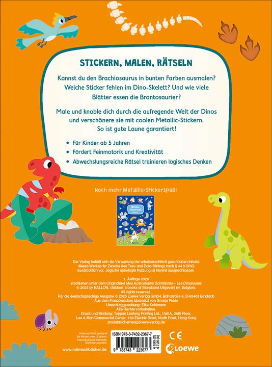 Actual product image Loewe Metallic-Stickerspass - Dinos