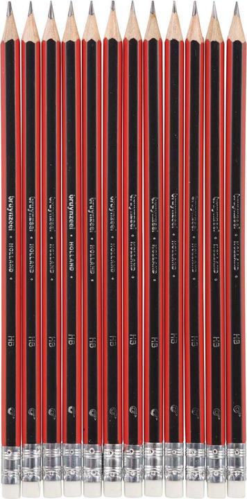 Bruynzeel Hb Schwarz-Rot Graphitstift mit Radiergummi (HB, 1x)