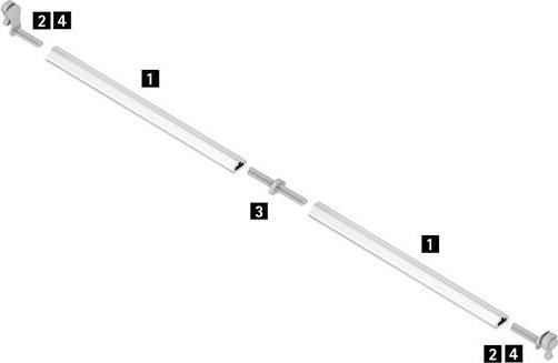 Actual product image Hettich Connector for synchronization bar