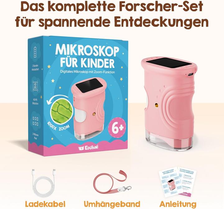 Image du produit Edubini Digitales Kindermikroskop mit Fotofunktion