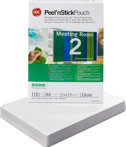 Produktbild GBC Laminiertasche (A4, 100 Stk., 125 µm)