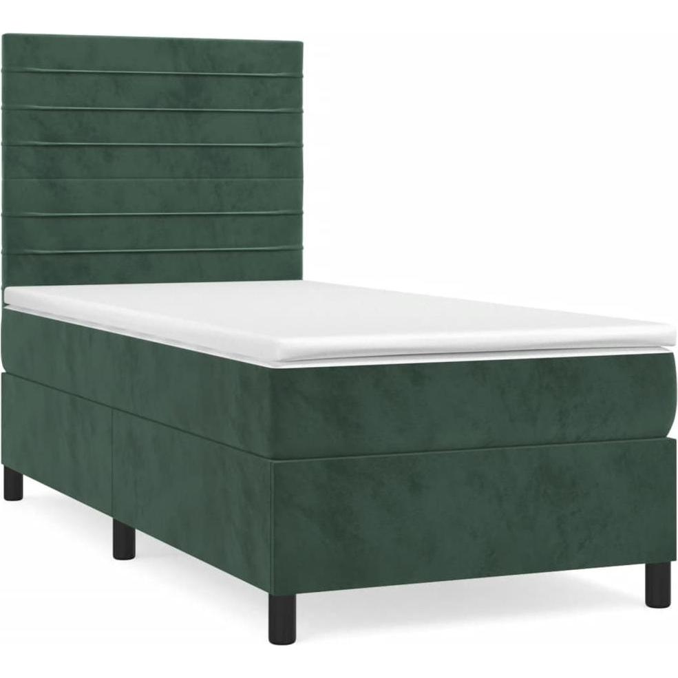 VidaXL, Bett, Bo x springbett mit Matratze 120 x 190 cm Samt (120 x 190 cm)