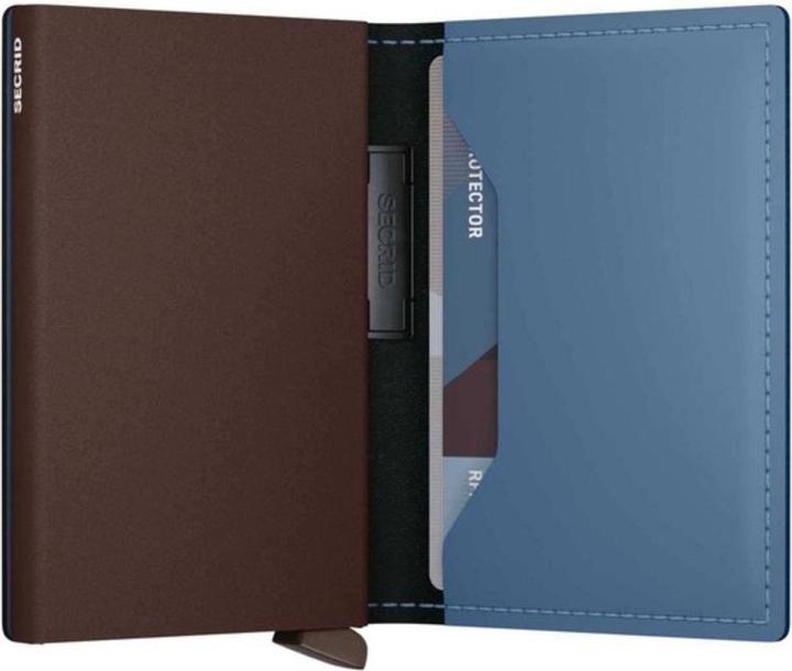 Actual product image Secrid Bandwallet Matte Steel Blue Brown