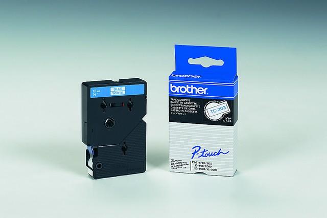 Produktbild Brother TC-203 (1.20 cm, Blau, Weiss)