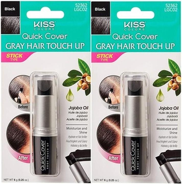 Actual product image KISS My Face- Quick Cover Gray Hair Touch Up Stick - RtÄ'nka na krytÃ Å¡edin a odrostÅ¯ 6 gack (L)