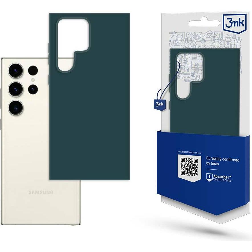 3MK Matt Case Soft Touch Silikonhülle Series (Samsung Galaxy S23 Ultra), Smartphone Hülle, Grün