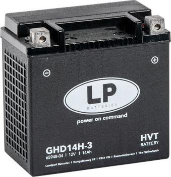 Actual product image Landport Motorbike battery gel GHD14H-3 12V 14Ah (12 V, 14 Ah)