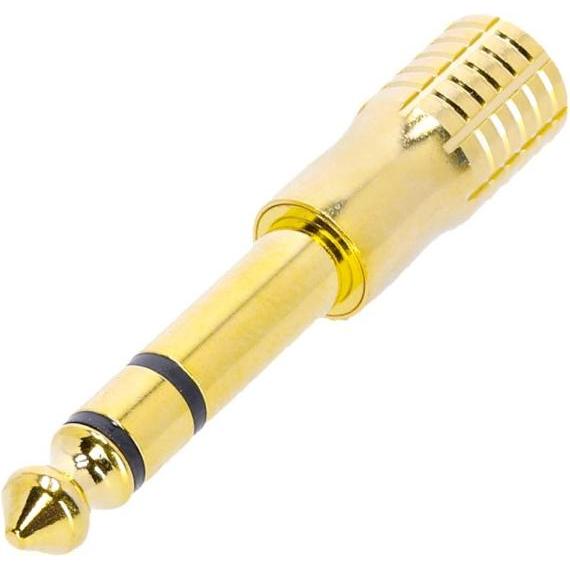 Thumbnail - Adam Hall 4 STAR A MF3 JM3 GOLD - Adapter Miniklinke female stereo auf 6,3 mm Klinke male stereo, Audio Adapter, Gold
