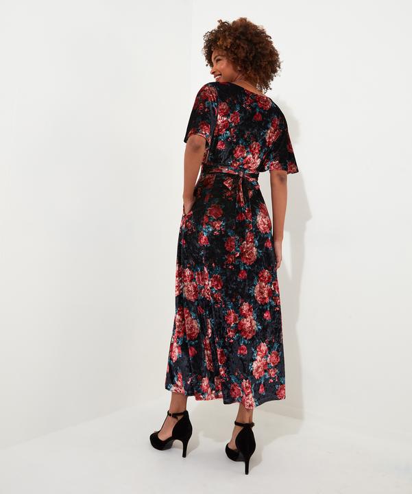 Image du produit Joe Browns PETITE Rose Robe florale taille basse en velours (40)
