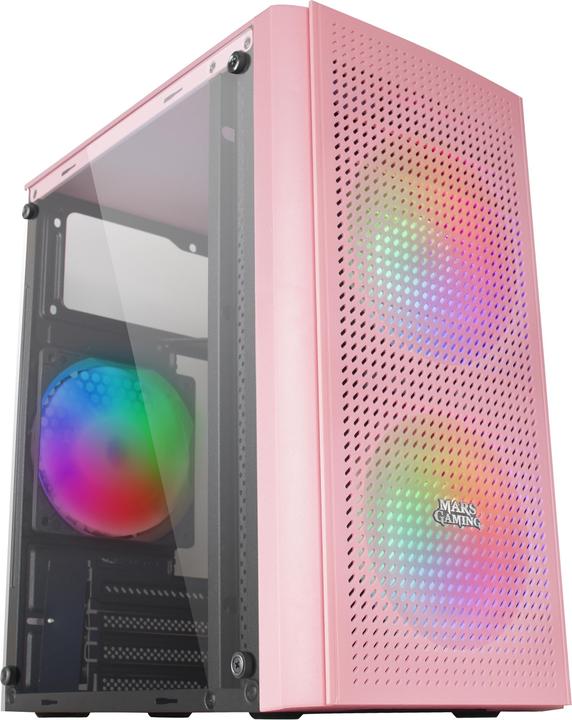 Image du produit Mars Gaming Boitier Mini Tour Micro Atx Mc300 RGB Avec Panneau Vitré (Rose) (mATX, Mini-ITX)