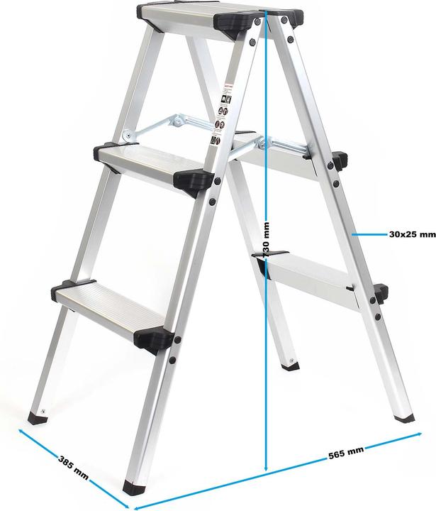 Wiltec Klappleiter (Klapptritt, 56.50 cm)