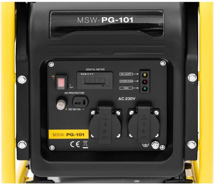Produktbild MSW Inverter Stromerzeuger Benzin Stromaggregat Generator 3800 W 230 V AC manuell (3800 W, 5 l)