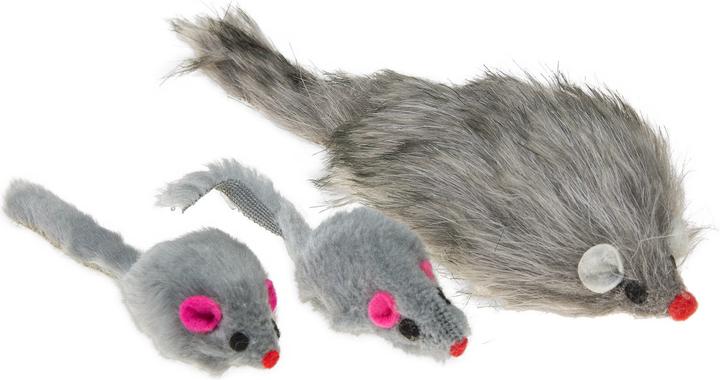 Actual product image Karlie Plüsch Mäuse in Felloptik (Plush toy cat)