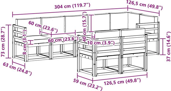 Produktbild vidaXL Outdoor-Sofa