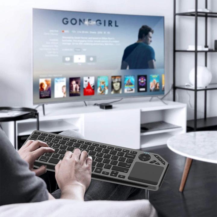 Actual product image Techly ICTB9801TB Keyboard RF Wireless + Bluetooth QWERTY US English Black (US, Wireless)