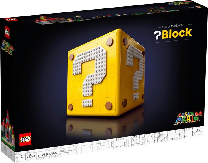 Actual product image LEGO Question Mark Block from Super Mario 64 (71395, LEGO Rare Sets, LEGO Super Mario)