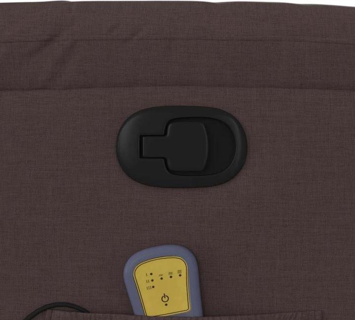 Image du produit vidaXL Fauteuil de massage avec fonction releveur Tissu marron foncé