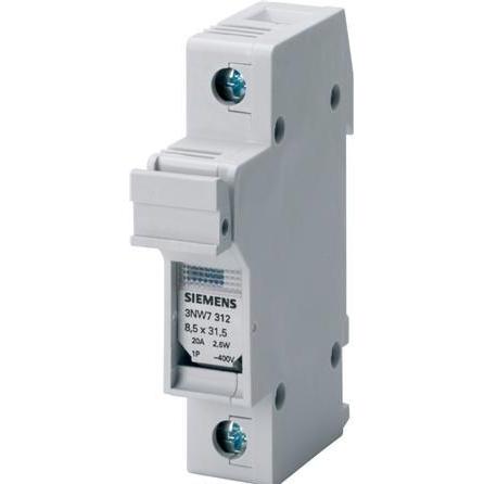 Siemens, Sicherung, Sicherungssockel für zylindrische Sicherungen Grösse 10X38MM 32A, 2 Pole (Zylindersicherung)