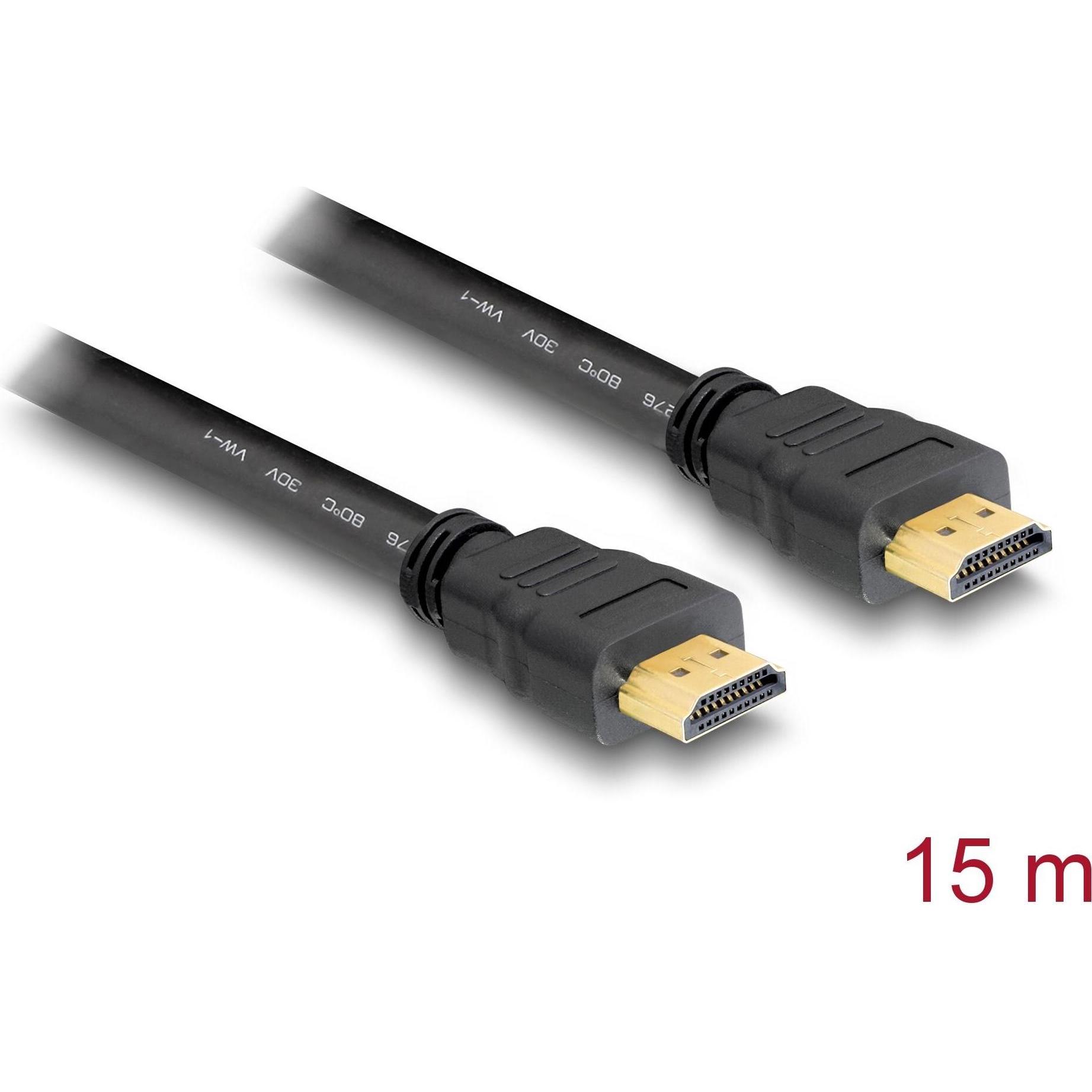 Delock HDMI (Typ A) — HDMI (Typ A) (15 m, HDMI), Video Kabel