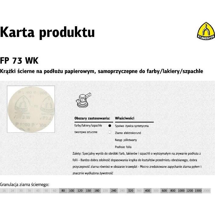 Klingspor, Abrasivi, Disco abrasivo autoportante 125 mm FP73WK 150 / 100 pezzi.