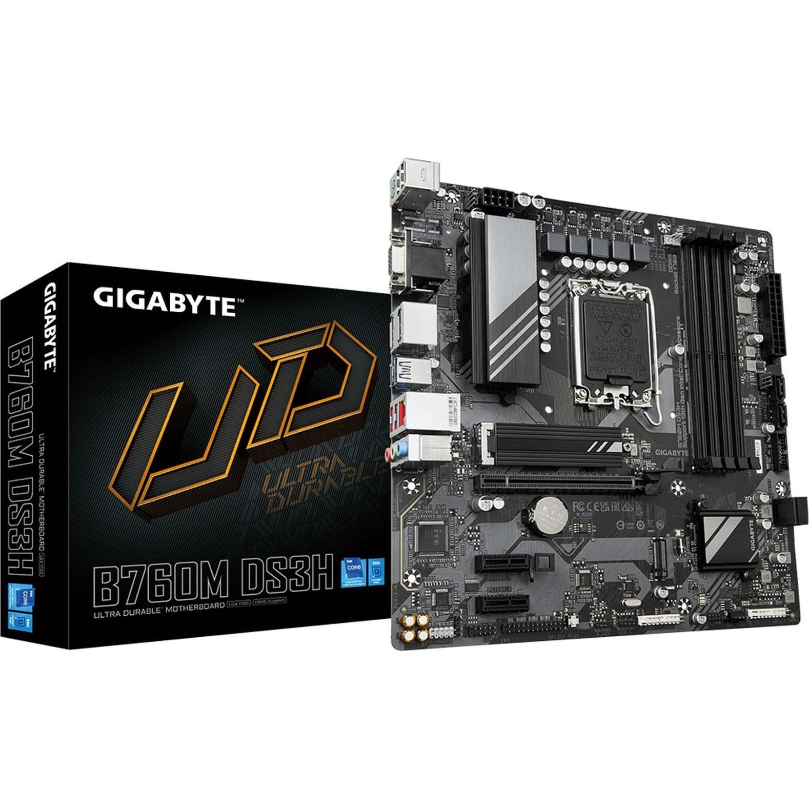 Gigabyte B760M DS3H (LGA 1700, Intel B760 Express, mATX), Mainboard