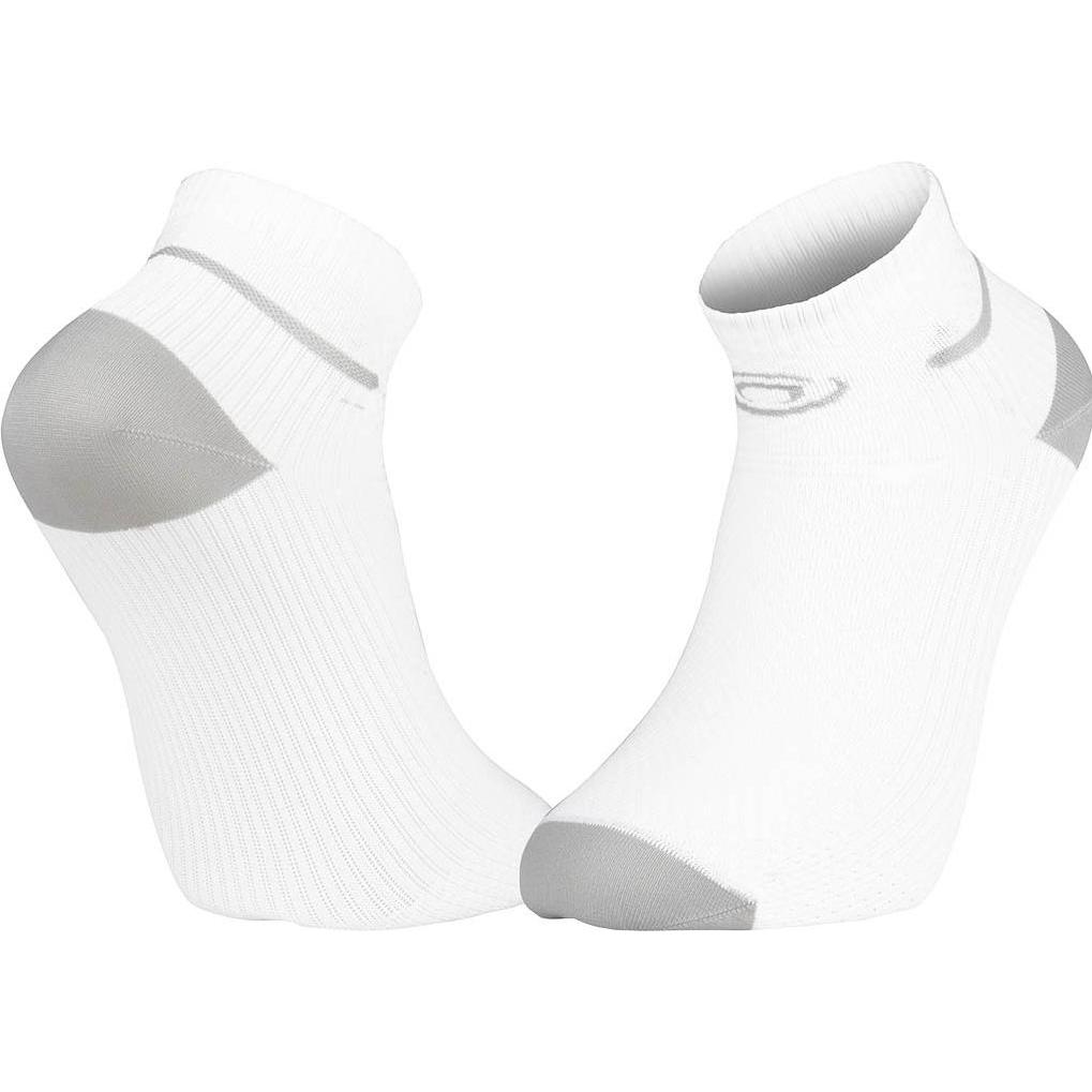 BV Sport, Damen, Sportsocken, socken kurz light run (45, 47), Grau, Weiss