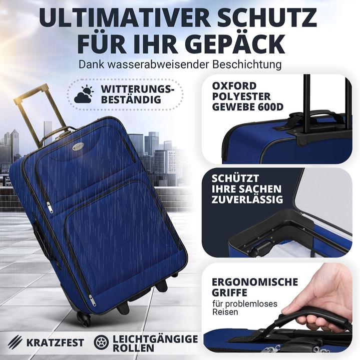 Image du produit Juskys 5-teiliges Reisekoffer-Set (60 l)