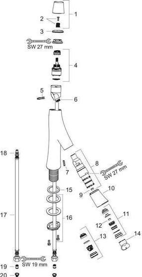 Actual product image Axor Faucet Starck Organic 2 handle