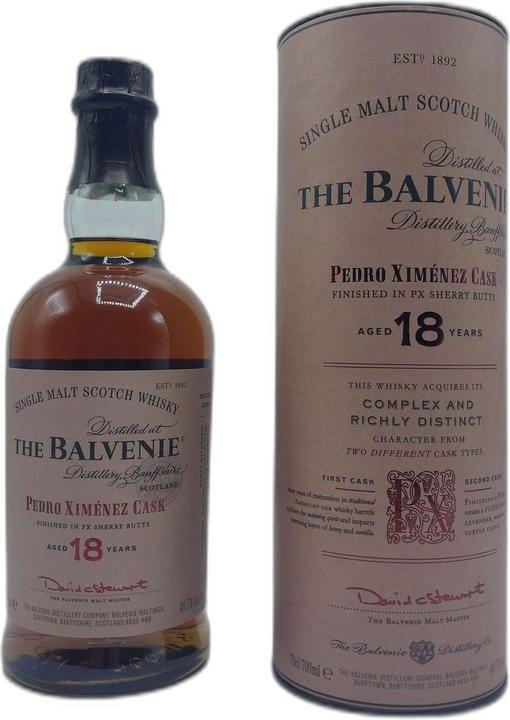 Balvenie The 18 Years Old Pedro Ximénez Cask 48,7% Vol. 0,7l in gift box
