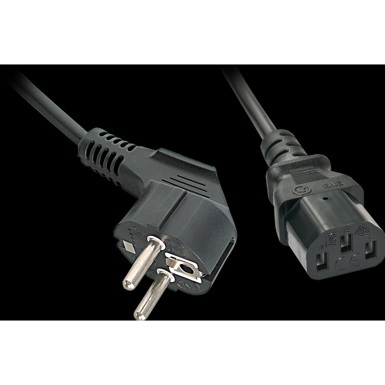 Lindy IEC-Netzkabel Schuko an IEC-C13 (2 m), Stromkabel