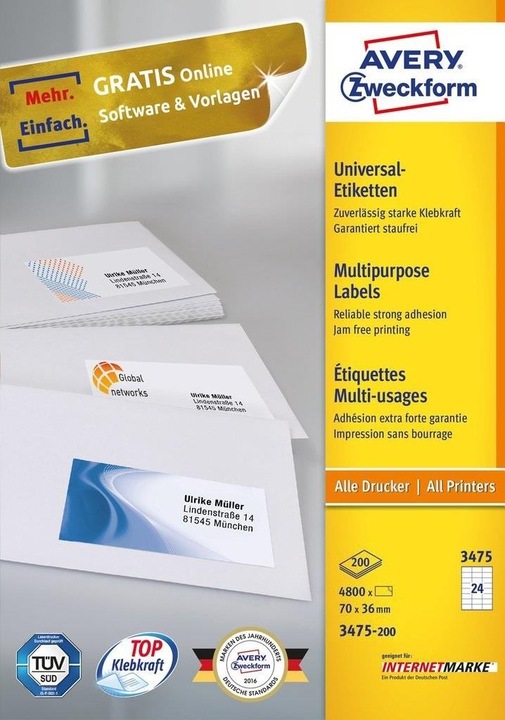 Productafbeelding Avery Universele etiketten