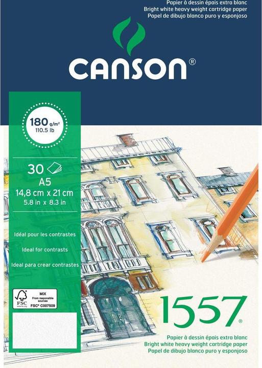 Image du produit Canson Sketchpad 1557 (A5, Blanc)