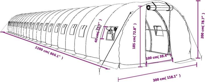 Produktbild vidaXL Gewächshaus