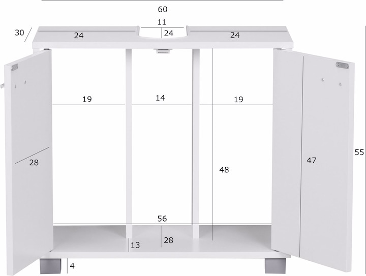 Immagine prodotto Wohnling Armadio di base (60 x 30 x 55 cm)
