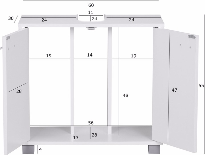 Actual product image Wohnling Base cabinet (60 x 30 x 55 cm)