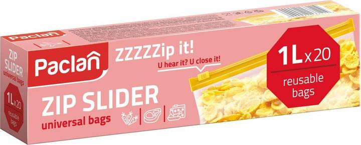 Paclan SACCHETTI UNIVERSALI ZIP SLIDE 1LX20PZ 137110 (20 x)