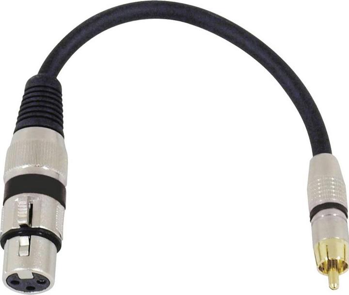 Actual product image Omnitronic Adapter cable XLR(F)/Cinch(M) 0.2m bw (0.20 m, Cinch Cables, XLR Cables)