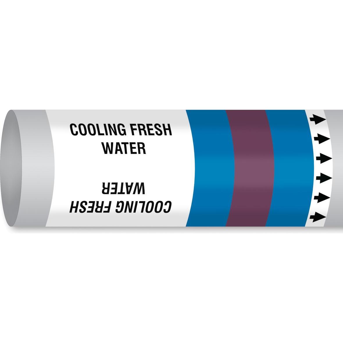 Brady, Segnaletica di sicurezza, B-7541, ISO 14726 IMO pipe markers - Cooling Fresh Water (acqua dolce con sostanze aggiuntive)